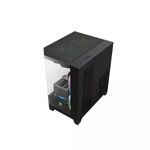 Revenger Air Box Mini ARGB Mid-Tower Gaming Desktop Case (Black) - 4