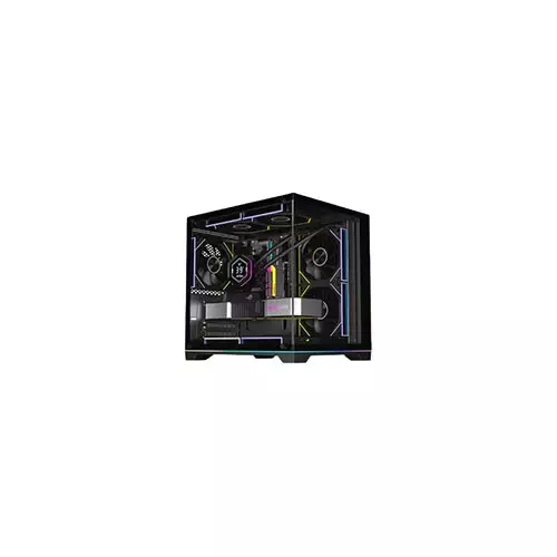 PC Power Darkion Infinity BK Mid Tower Gaming Casing - 0