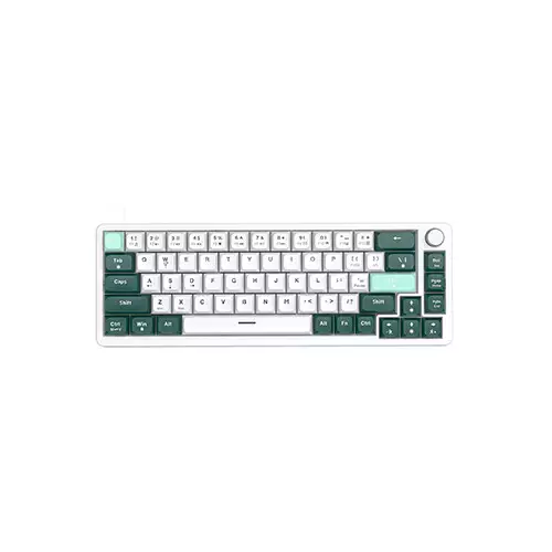 PC Power K68 RGB Tri-Mode Blue/Red Switch Gaming Mechanical Keyboard (White)