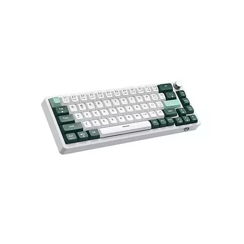 PC Power K68 RGB Tri-Mode Blue/Red Switch Gaming Mechanical Keyboard (White) - 1