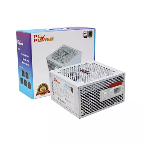 PC Power PP-350W 350W Gaming Power Supply (White)
