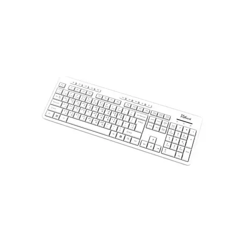 PC Power 602 Wired Standard Keyboard with Bangla (White) - 1