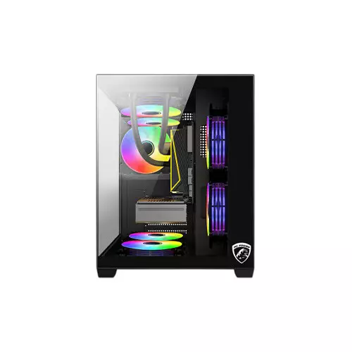 PC Power ICEBOX X2 Mid-Tower M-ATX Gaming Case (Black) - 1