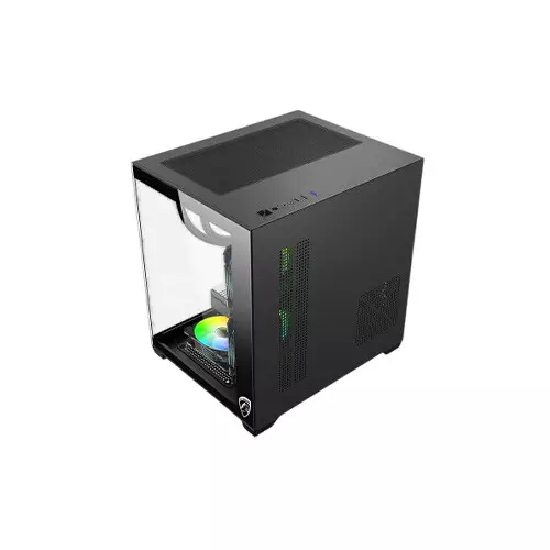 PC Power ICEBOX X2 Mid-Tower M-ATX Gaming Case (Black) - 2