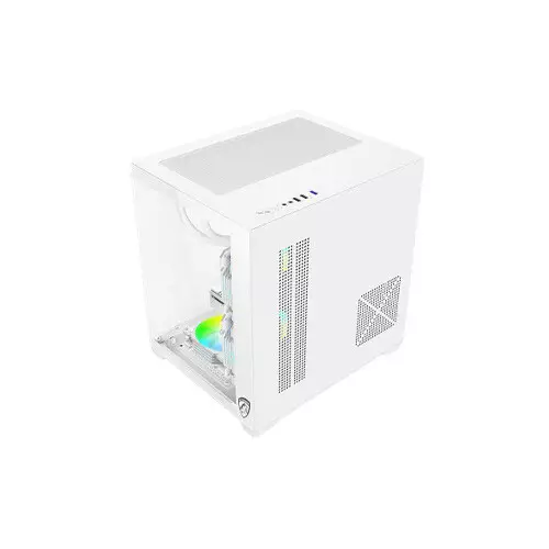 PC Power ICEBOX X2 Mid-Tower M-ATX Gaming Case (White) - 2