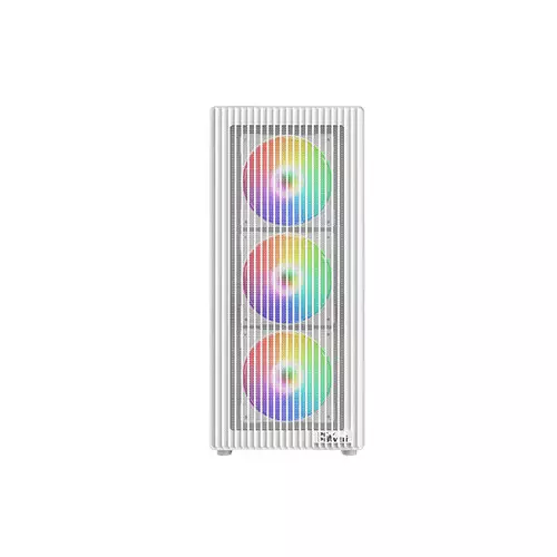 PC Power Air X Mesh Mid-Tower M-ATX Gaming Case (White) - 1
