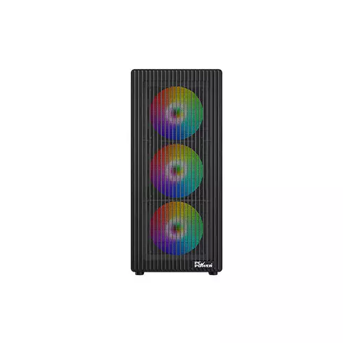PC Power Air X Mesh Mid-Tower M-ATX Gaming Case (Black) - 1