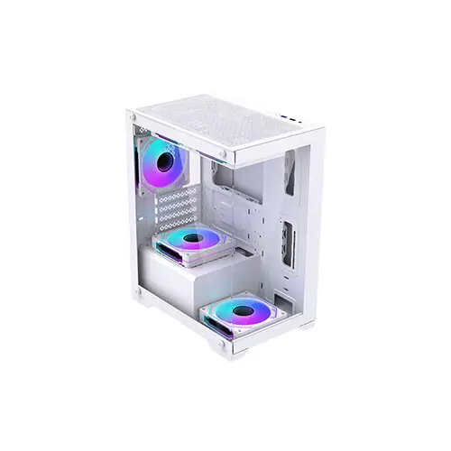 OVO CC4315-W ARGB Infinity Fan Ice Gaming Case (White) - 1