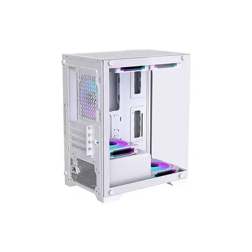 OVO CC4315-W ARGB Infinity Fan Ice Gaming Case (White) - 2