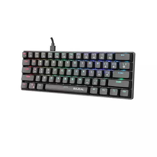 BAJEAL BK61 (60%) Wireless / Wired Blue Switches RGB Mechanical Keyboard (Hot-Swappable) - 2
