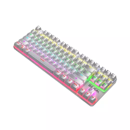 BAJEAL K100 TKL RGB Mechanical Gaming White Keyboard (Hot-Swappable) - 1