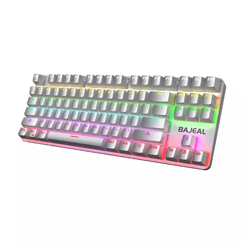 BAJEAL K100 TKL RGB Mechanical Gaming White Keyboard (Hot-Swappable) - 2