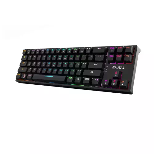 BAJEAL K71 TKL RGB MECHANICAL BLUE SWITCH BLACK GAMING KEYBOARD (HOT-SWAPPABLE) - 1
