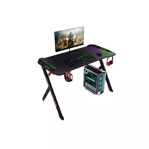 BESMILE Y Shaped Gaming Desk With 2 built-in storage drawers