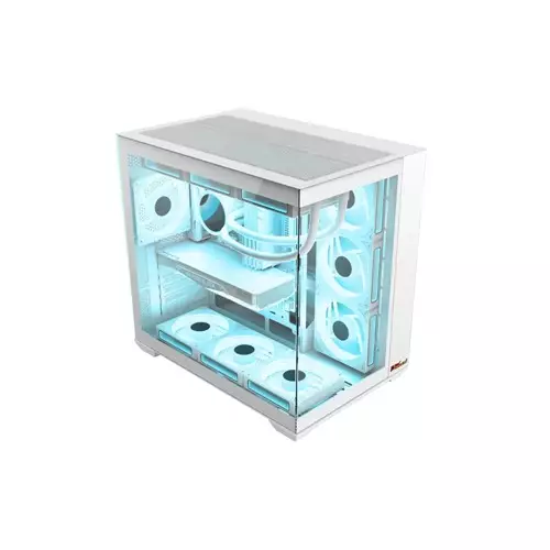 PC Power ICEBERG STEALTH PP-GS605 WH ATX Desktop Gaming Case - 2