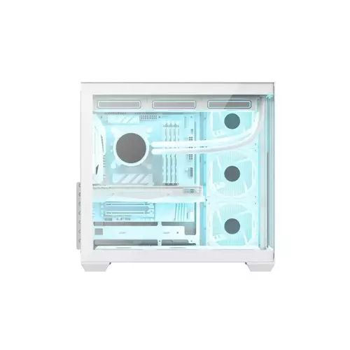 PC Power ICEBERG STEALTH PP-GS605 WH ATX Desktop Gaming Case - 3