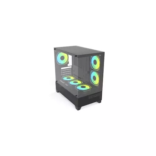 PC Power Sea View V2 PG-H35 BK ATX Desktop Gaming Case - 1