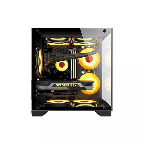 PC Power OCEAN VIEW BK M-Atx Mid Tower Gaming Case - 1