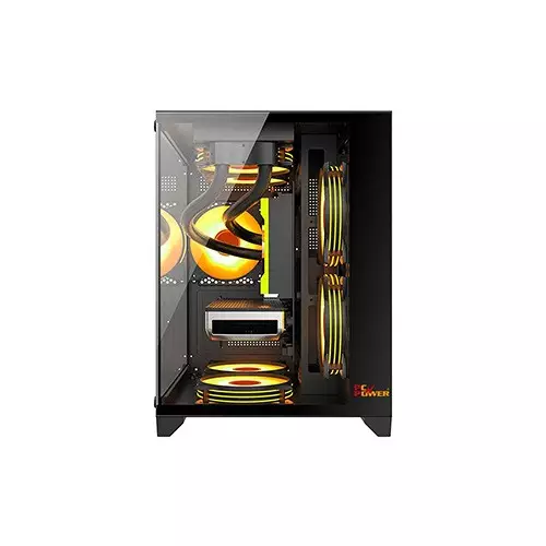 PC Power OCEAN VIEW BK M-Atx Mid Tower Gaming Case - 3