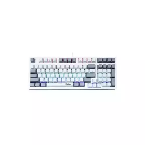 PC POWER K98 RGB Mechanical wired Gaming Keyboard - White Grey