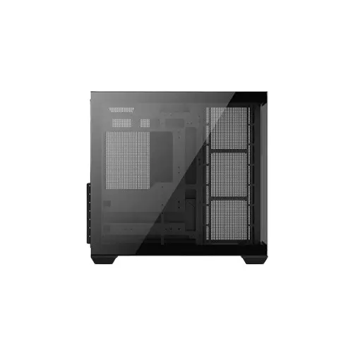 PC POWER DARK WOOD Mid Tower ATX Tempered Glass Desktop Case With 10 Pre-Installed Fans - 4