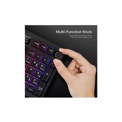 Tecware Spectre 96 Gasket Mounted Mechanical Keyboard with LCD Display (Black) - 1