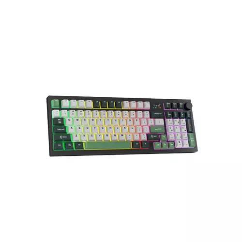 Tecware Spectre 96 Gasket Mounted Mechanical Keyboard with LCD Display (Frosty Forest) - 0