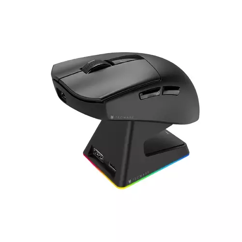 Tecware EX1 Tri-Mode Wireless Lightweight Gaming Black Mouse with RGB Charging Dock - 0