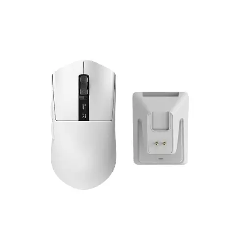 Tecware EX1 Tri-Mode Wireless Lightweight Gaming White Mouse with RGB Charging Dock - 0