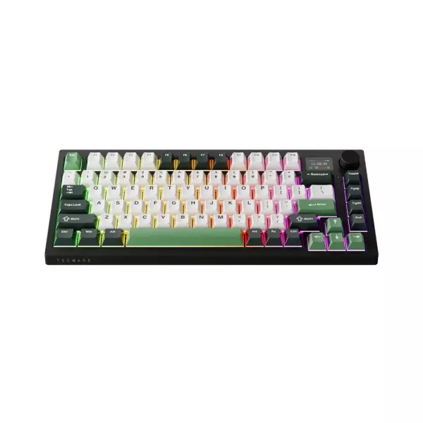 Tecware Tri-Tone PBT Keycaps 81 Keys Mechanical Keyboard - Frosty Forest - 1
