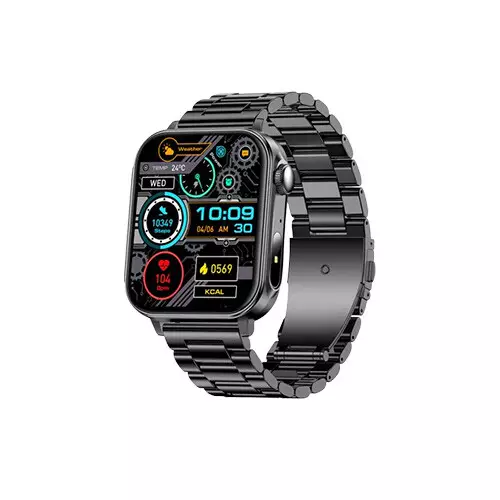 COLMI P80 1.83 inch Bluetooth Stainless steel Smartwatch (Black)