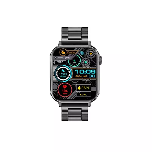COLMI P80 1.83 inch Bluetooth Stainless steel Smartwatch (Black) - 1