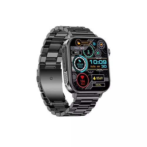 COLMI P80 1.83 inch Bluetooth Stainless steel Smartwatch (Black) - 2