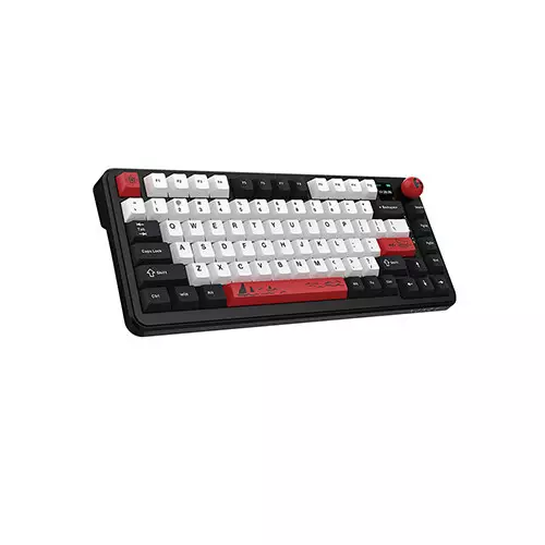 Ajazz AK820 MAX Plus Tri-Mode Avocado Switch Mechanical Keyboard with Display - Black Shark Red ( Avocado/Mute Switch) - 2