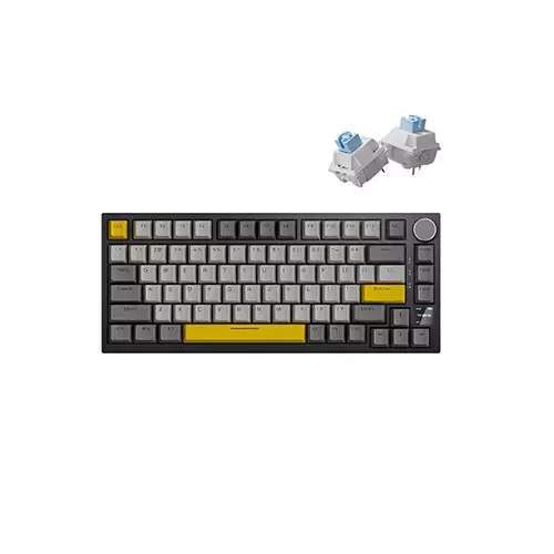 Ajazz AK820 Pro 75% Gasket-mounted Tri-mode Mechanical Keyboard - Stray Night Gray (Gift Switch)