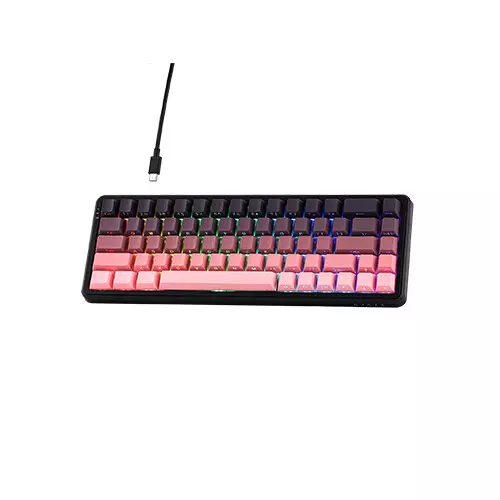 AJAZZ AK680 MAX HE RGB Tri-mode Keyboard (Side Print Black Pink) - 1