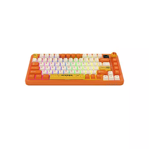 Ajazz AK820 MAX Plus Tri-Mode Mechanical Keyboard - Cheese Orange (Avocado Switch) - 2