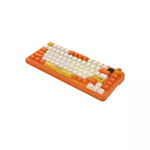 Ajazz AK820 MAX Plus Tri-Mode Mechanical Keyboard - Cheese Orange (Avocado Switch) - 3