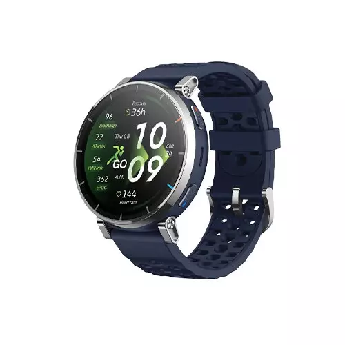 Amazfit Active 3 Premium 1.32 Inch Amoled Sapphire Display Smartwatch Atlas Blue