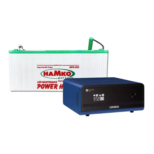LUMINOUS 900VA Zeliq + 1100 IPS with 200 AH BATTERY