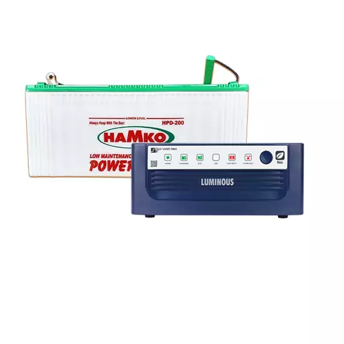 LUMINOUS ECO WATT XL RAPID 1650 24V 2400VA IPS WITH 200 AH BATTERY (2X  Battery)
