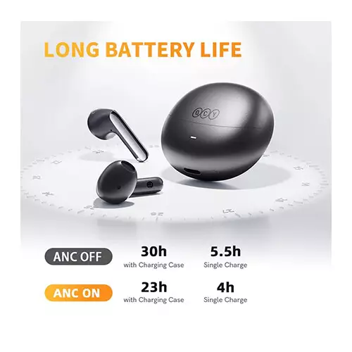 QCY AilyBuds Pro HT10 ANC Earbuds (Black) - 1