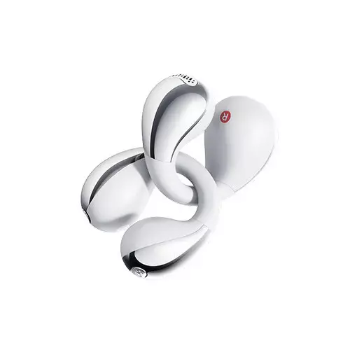 QCY Crossky C30S Open Ear Clip-On Wireless Earbuds (White) - 1