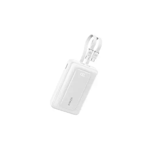 Anker Zolo 45W 20000mAh Power Bank White with Dual Built-in Type-C Cable