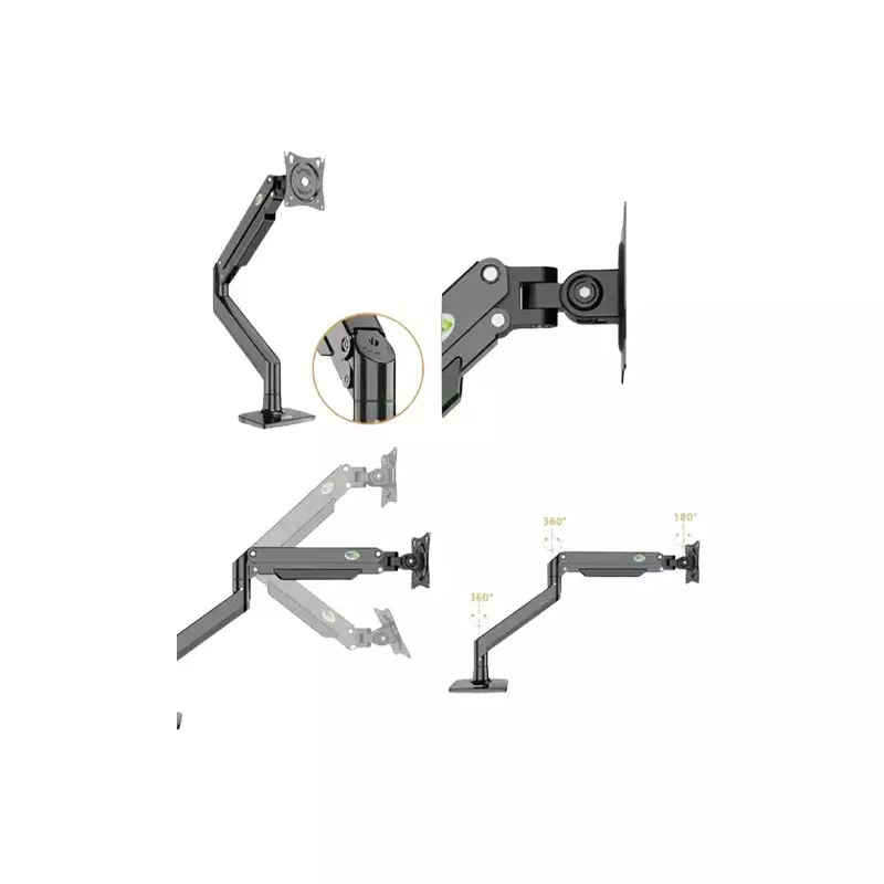 Kaloc DS160 Single Gas Spring Monitor Desk Mount Stand - 3