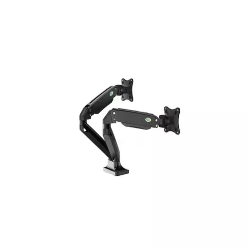 Kaloc DS110-2 Dual Arm Gas-Strut Flexi Desk Monitor Mount Stand