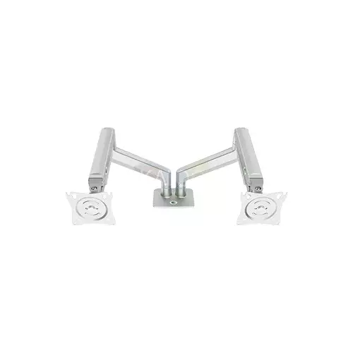 KALOC KLC-DS160-2/S 22-32 Inch Dual Arm Two Screen Monitor Silver Mount Stand - 3