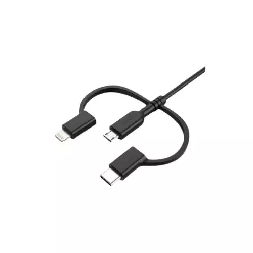 Anker C10I3 PowerLine II 3-in-1 Black Cable - 1