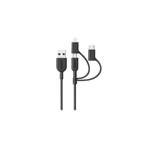 Anker C10I3 PowerLine II 3-in-1 Black Cable - 2