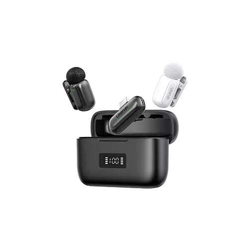 Ulanzi A200 Wireless Lavalier Mini Microphone (Black and White)